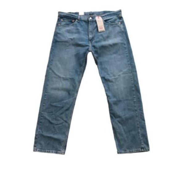 Levi's 505 Regular Fit Straight Leg Jeans Pants Mens 40 x 32" Stretch Blue Denim - Picture 1 of 7